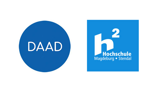 Logo der DAAD und h2 Hochschule Magdeburg Stendal